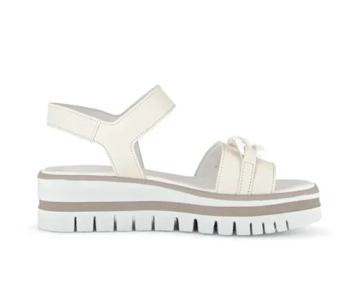 Sandal met riempjes beige