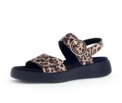 Sandal met riempjes beige