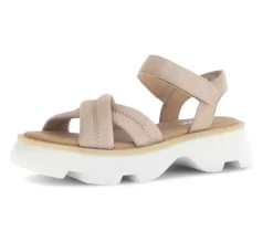 Sandal met riempjes beige