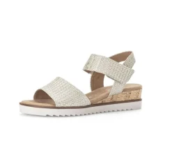 Sandal met riempjes beige