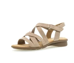 Sandal met riempjes beige