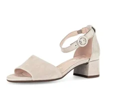 Sandal met riempjes beige