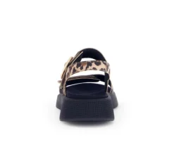 Sandal met riempjes beige