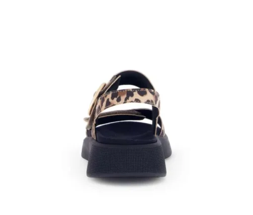 Sandal met riempjes beige