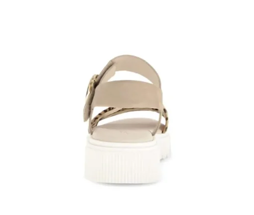 Sandal met riempjes beige