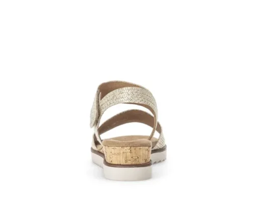 Sandal met riempjes beige