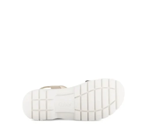 Sandal met riempjes beige