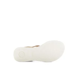 Sandal met riempjes beige