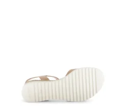 Sandal met riempjes beige