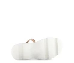 Sandal met riempjes beige