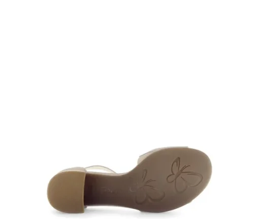 Sandal met riempjes beige