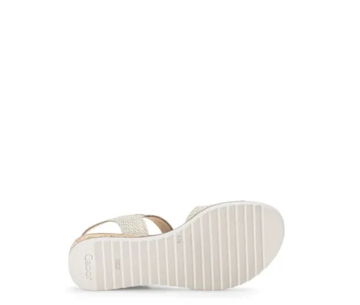 Sandal met riempjes beige