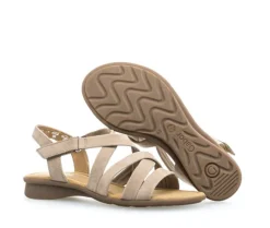 Sandal met riempjes beige