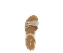 Sandal met riempjes beige