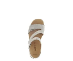 Sandal met riempjes beige