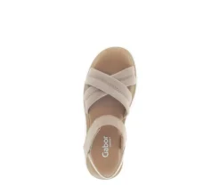 Sandal met riempjes beige