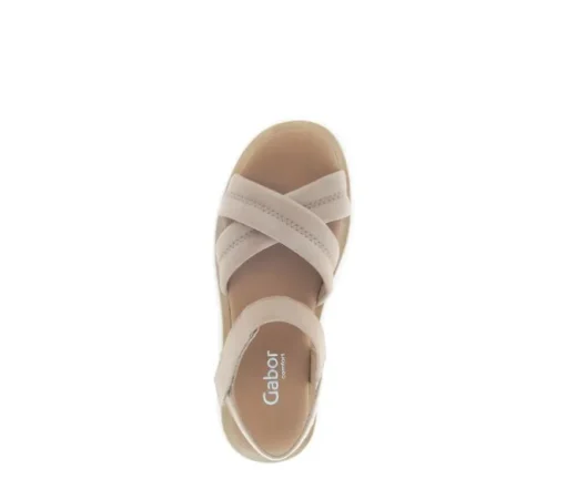 Sandal met riempjes beige