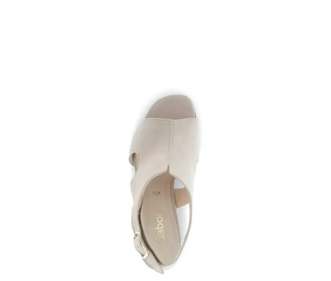 Sandal met riempjes beige