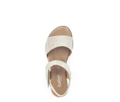 Sandal met riempjes beige