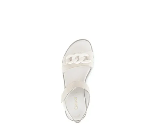 Sandal met riempjes beige