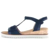 Sandal met riempjes blauw