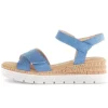 Sandal met riempjes blauw