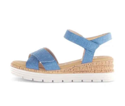Sandal met riempjes blauw