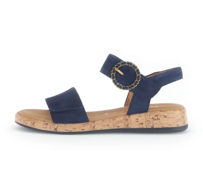 Sandal met riempjes blauw