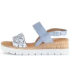 Sandal met riempjes blauw