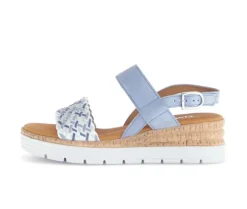 Sandal met riempjes blauw