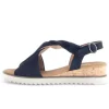 Sandal met riempjes blauw