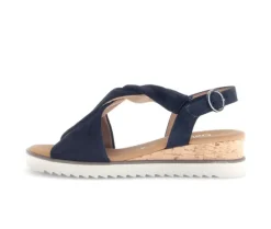 Sandal met riempjes blauw