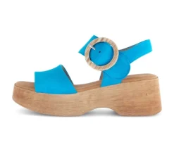Sandal met riempjes blauw