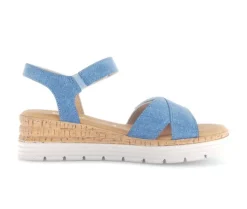 Sandal met riempjes blauw