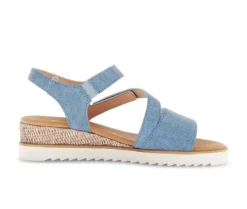 Sandal met riempjes blauw
