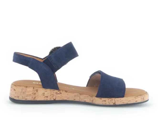Sandal met riempjes blauw