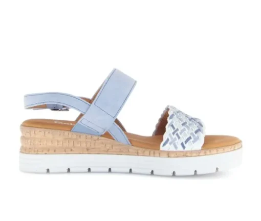 Sandal met riempjes blauw