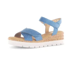 Sandal met riempjes blauw