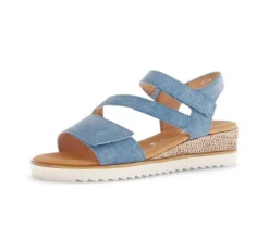 Sandal met riempjes blauw