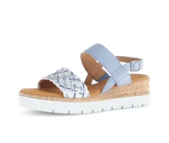 Sandal met riempjes blauw