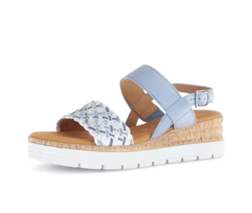 Sandal met riempjes blauw