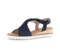 Sandal met riempjes blauw
