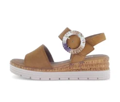 Sandal met riempjes bruin