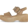 Sandal met riempjes bruin