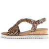 Sandal met riempjes bruin