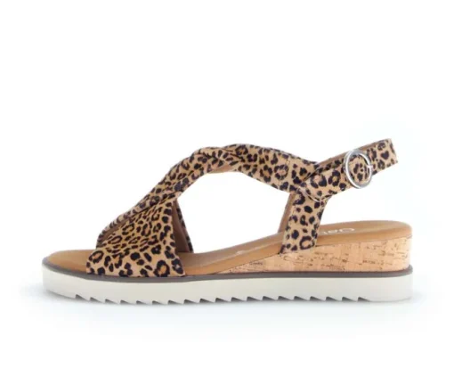 Sandal met riempjes bruin