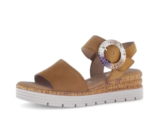 Sandal met riempjes bruin