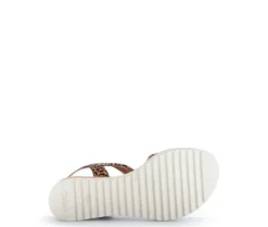 Sandal met riempjes bruin