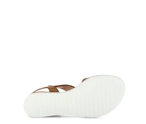 Sandal met riempjes bruin