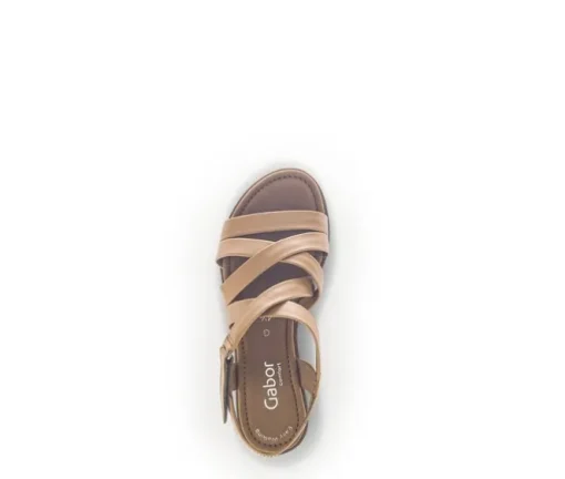 Sandal met riempjes bruin